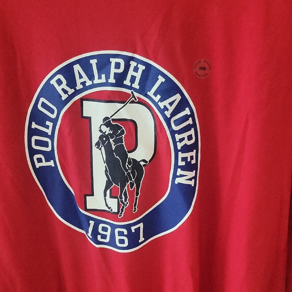Polo by Ralph Lauren Circle Logo And Signature Pony Red Tee Shirt